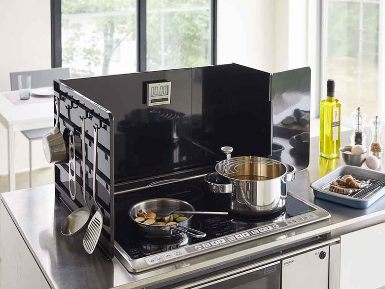 タワー伸縮レンジガード付キッチンガスコンロ