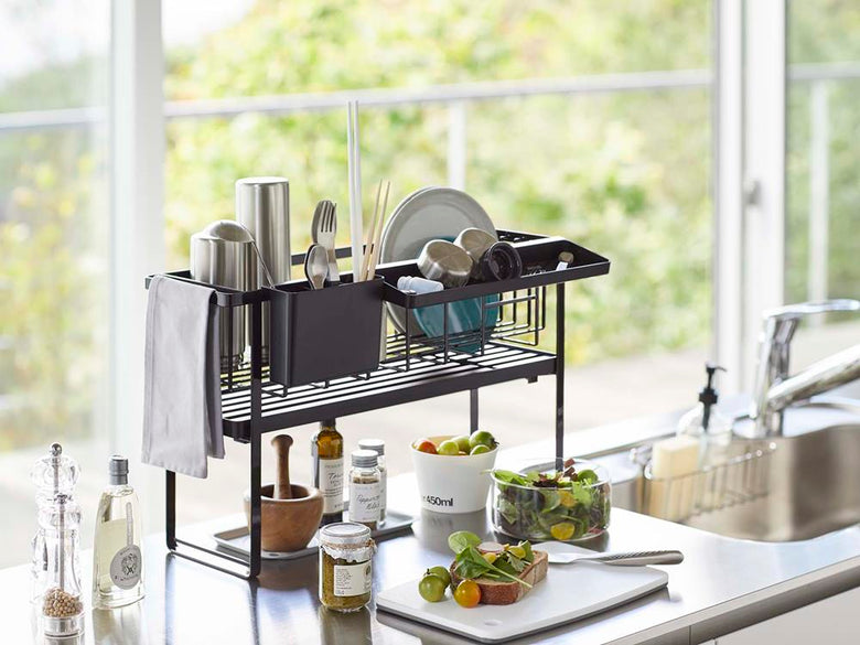 タワー製スリム2段水切りバスケット