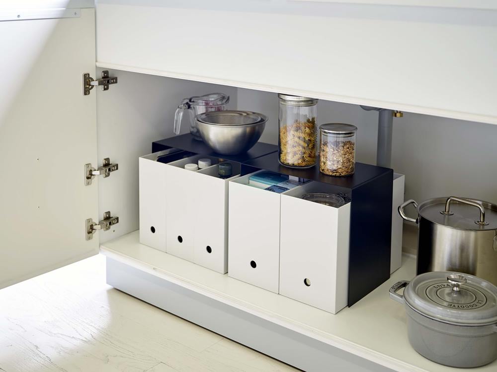 タワーのキッチン用収納ボックス上ラック2個セット