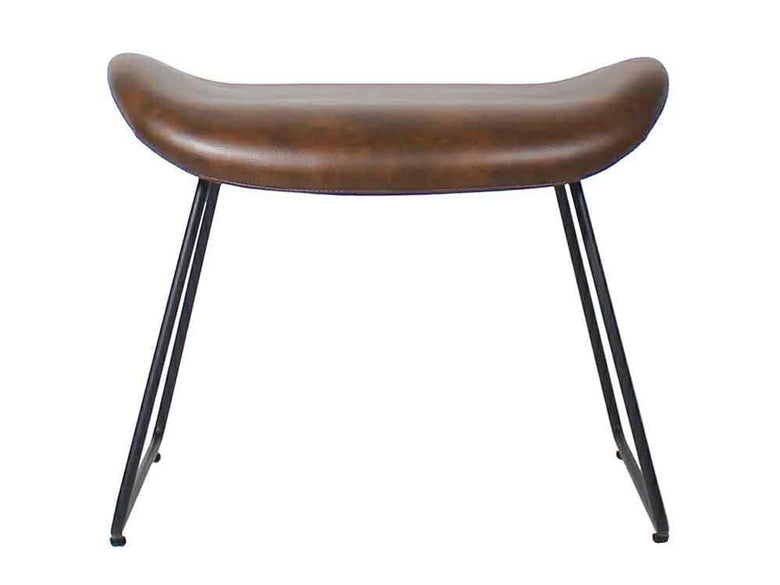 自然素材とウッドスタインのライトブラウンオットマン