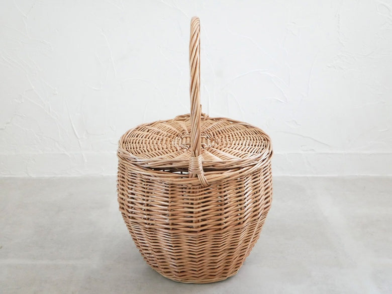 POSH LIVING製の柳素材を使用したナチュラルなウィッカースタイル収納バスケット