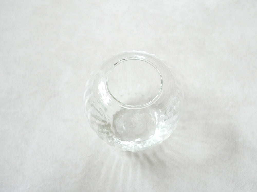 透明なリューズガラスの球形花瓶