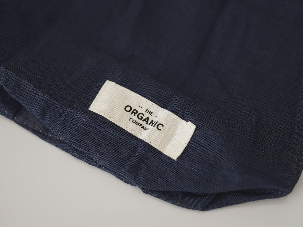 デニムとリネン素材のポケット付き多用途バッグセット