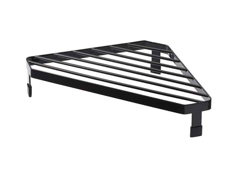 YAMAZAKI/towerブランドのコンロコーナーラック、耐熱200度対応、サイズ約22×22×5cm