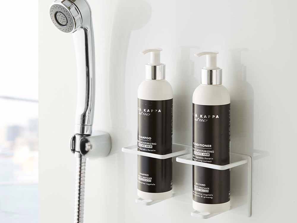 YAMAZAKIタワーのマグネットバスルームチューブ＆ボトルホルダー