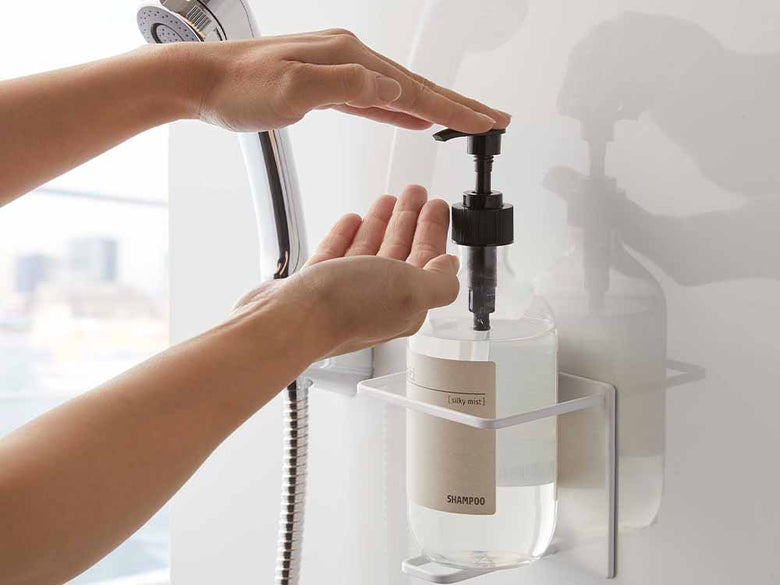 スチール製マグネットバスルームチューブ＆ボトルホルダー