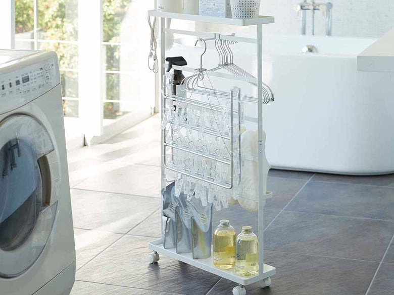 タワー洗濯用品収納ワゴンのスチール製収納ラック