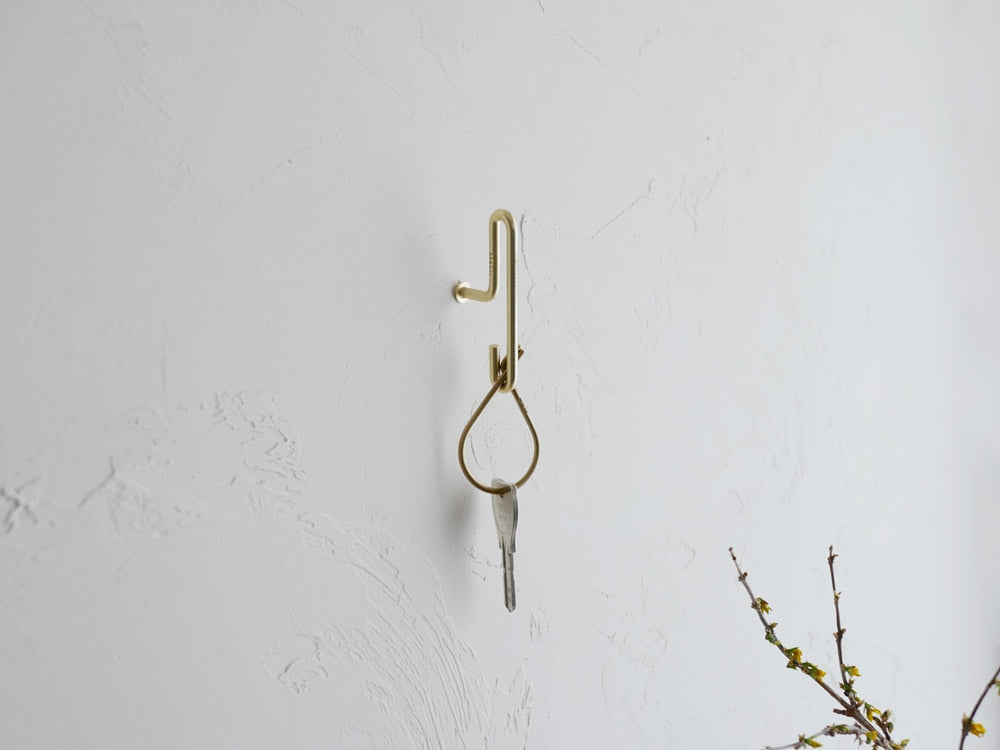 真鍮キーリングとハンガー