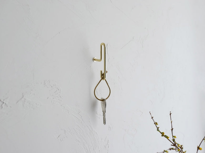 真鍮キーリングとハンガー