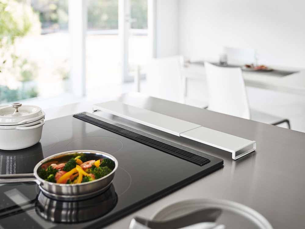 タワー製銀色スチールの伸縮排気口カバー、キッチン用