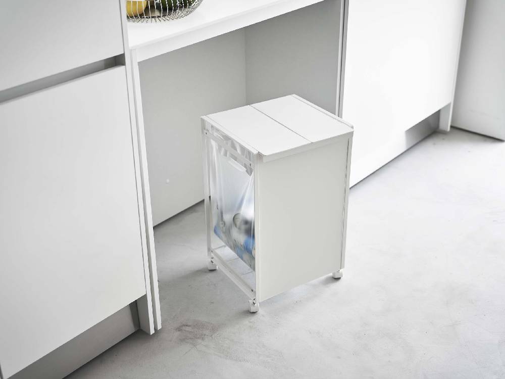 タワーブランドの蓋付き灰色分別ダストワゴン