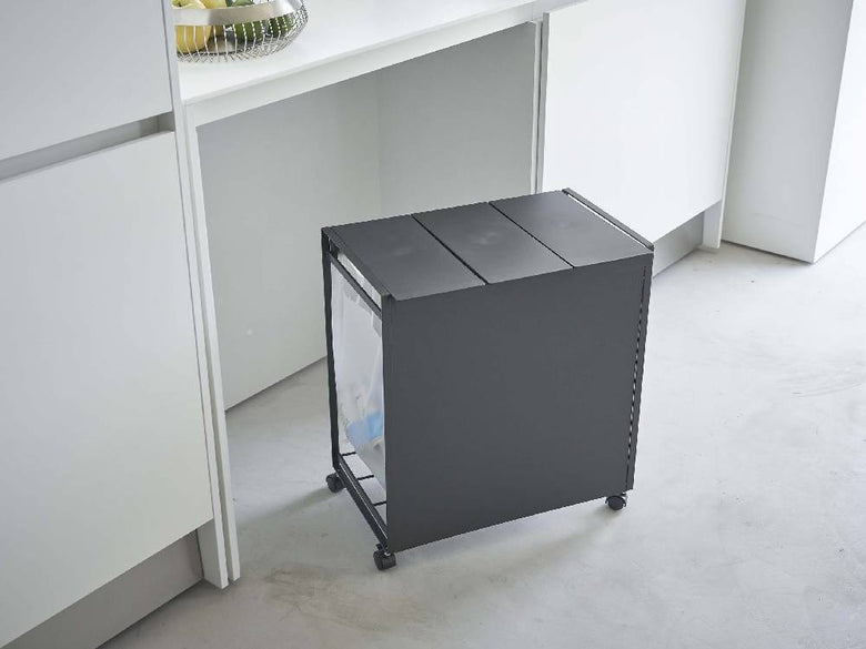 towerの蓋付き目隠し分別ダストワゴン