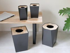 POSH LIVINGのアイアンと木材製ダストボックス