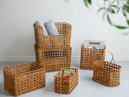 クレエのUTILE Octaシリーズ各種ポリプロピレン製バスケットが並んでいる商品画像