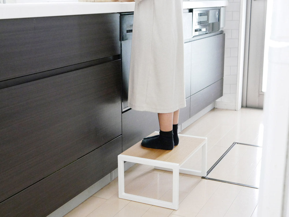 タワーブランドのスチールと木材製踏み台