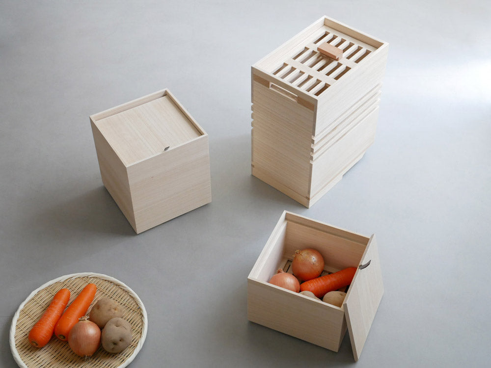 増田桐箱店の蜜蝋仕上げ野菜保存箱