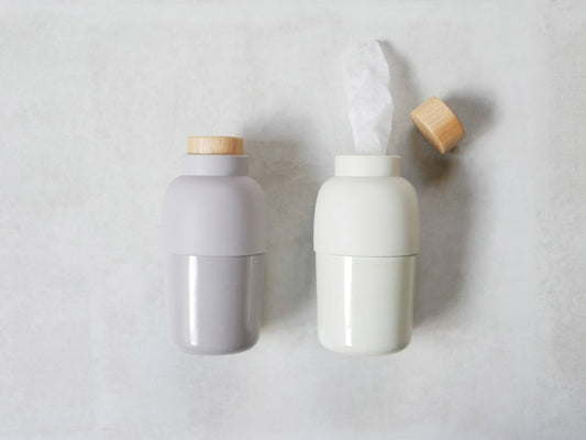 ラバーウッド製ロールウェットティッシュケース