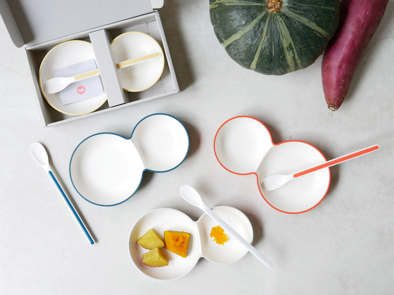 tak.キッズディッシュフォーベビーとスプーンのセット