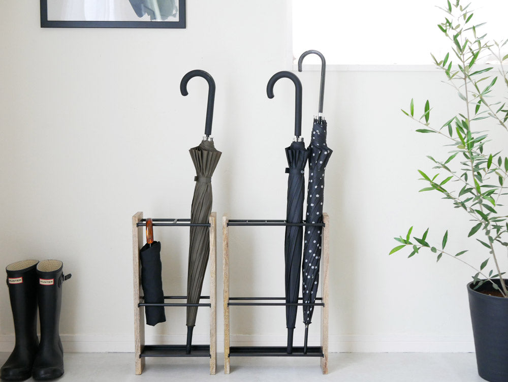POSH LIVING アイアンとマンゴーウッド製の傘立て