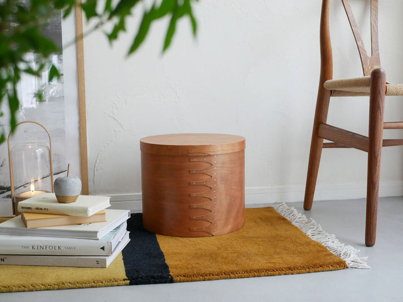 アクシス製チェリー材の手作りラウンドボックス