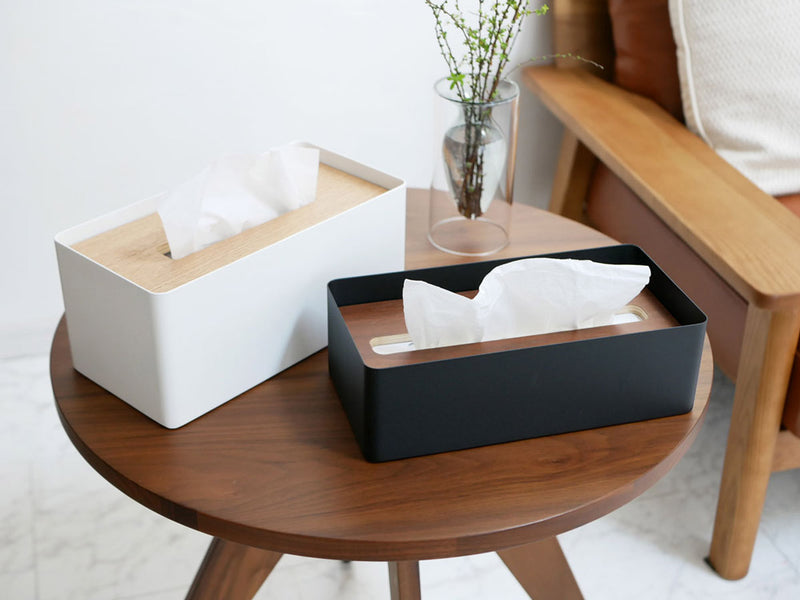 【RIN/リン】蓋付きスチール製ティッシュケース