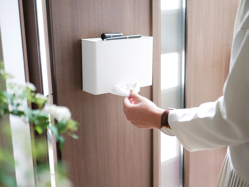 タワーのスチール製マグネットマスクホルダー、約30枚収納