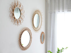 ラタンと真鍮のアデペシュミラー