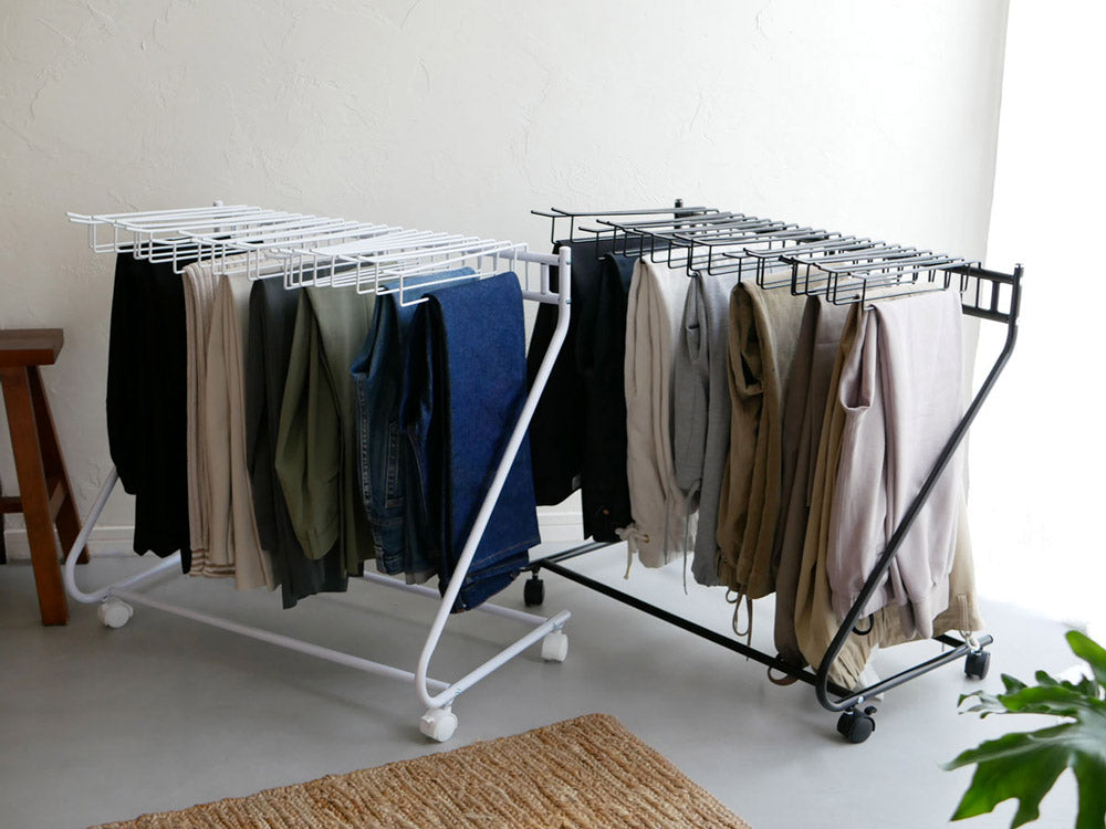 ビーワースセレクション スラックスハンガー20本掛け ホワイト