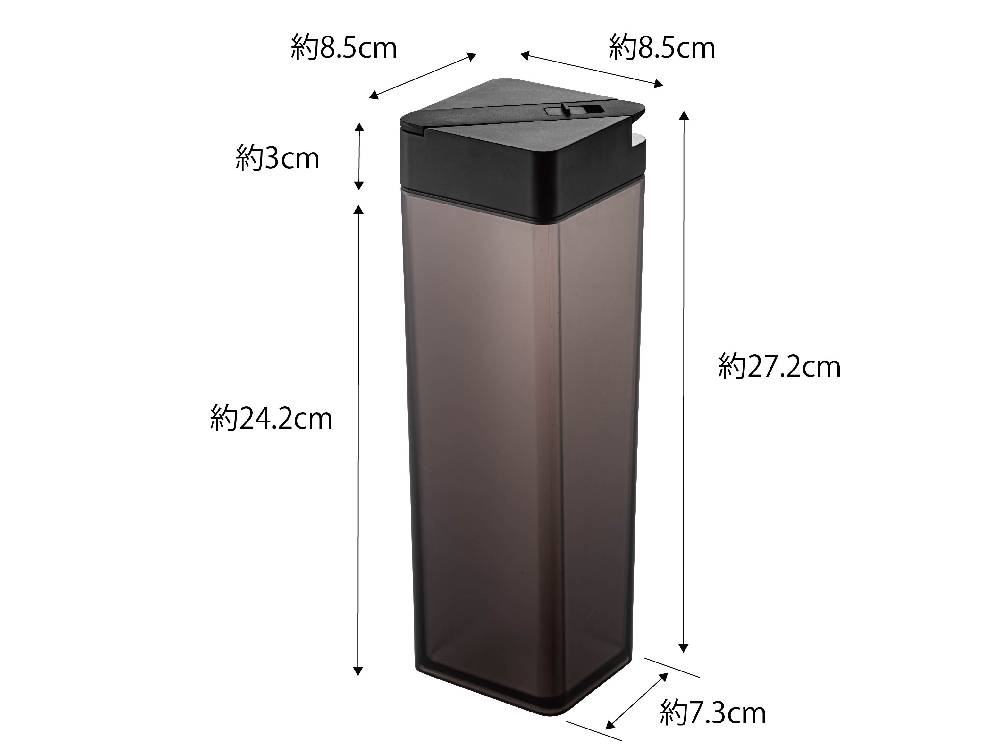 黒色のタワー倒して置ける冷水筒