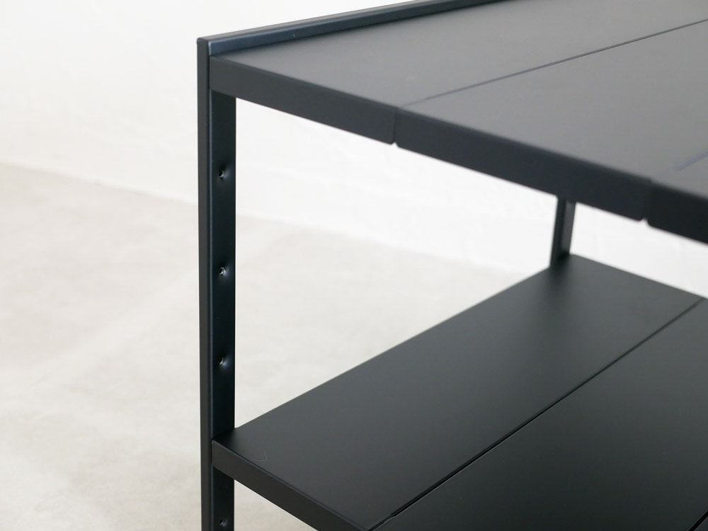 YAMAZAKIタワー2段伸縮シンク下ラック スチール製