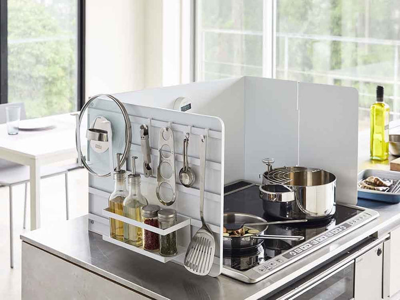 YAMAZAKIタワー伸縮レンジガード、キッチン用