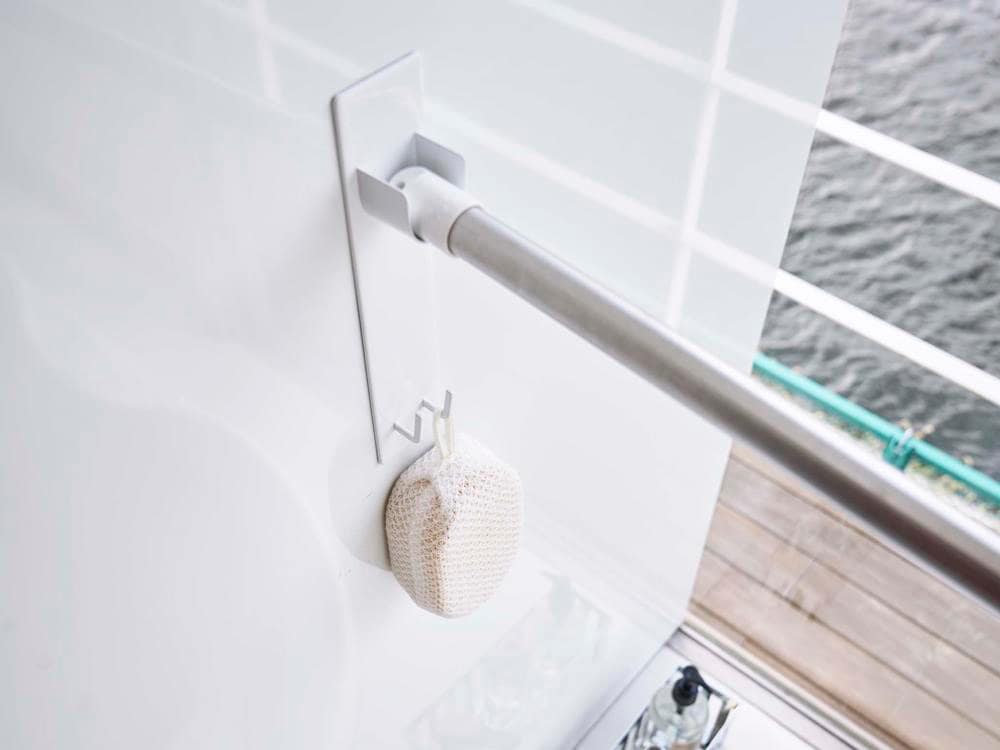 タワー製マグネットバスルーム物干し竿ホルダー2個組