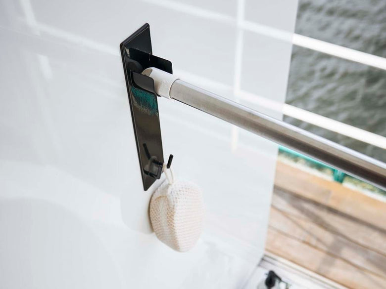 マグネット式バスルーム物干し竿ホルダー2個セット