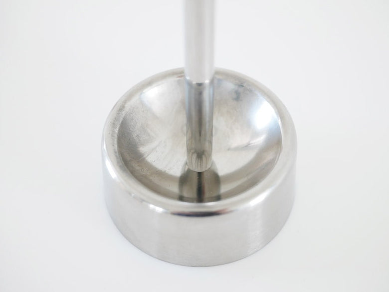 シルバーステンレスの4ホール歯ブラシホルダー