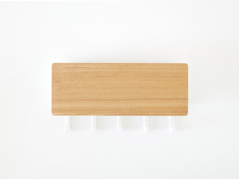 リンブランドの天然木積層合板とスチール製ホルダー付きマグネットキーフック