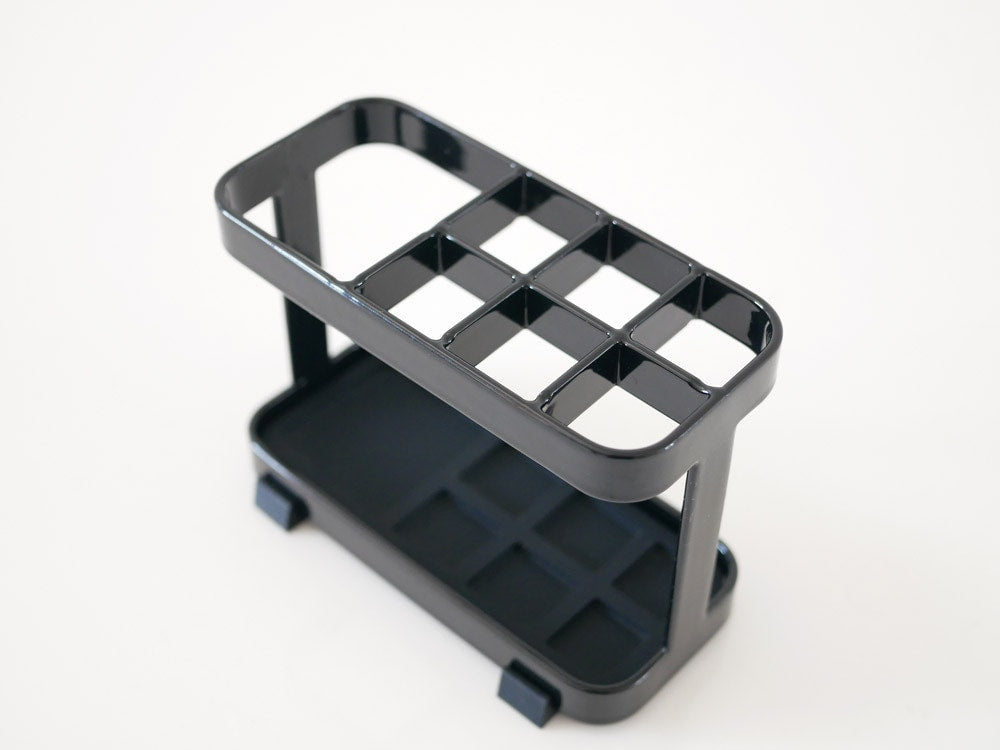 シリコーントレイ付きタワー型歯ブラシスタンド