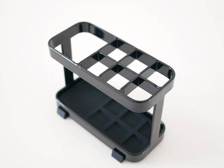 シリコーントレイ付きタワー型歯ブラシスタンド