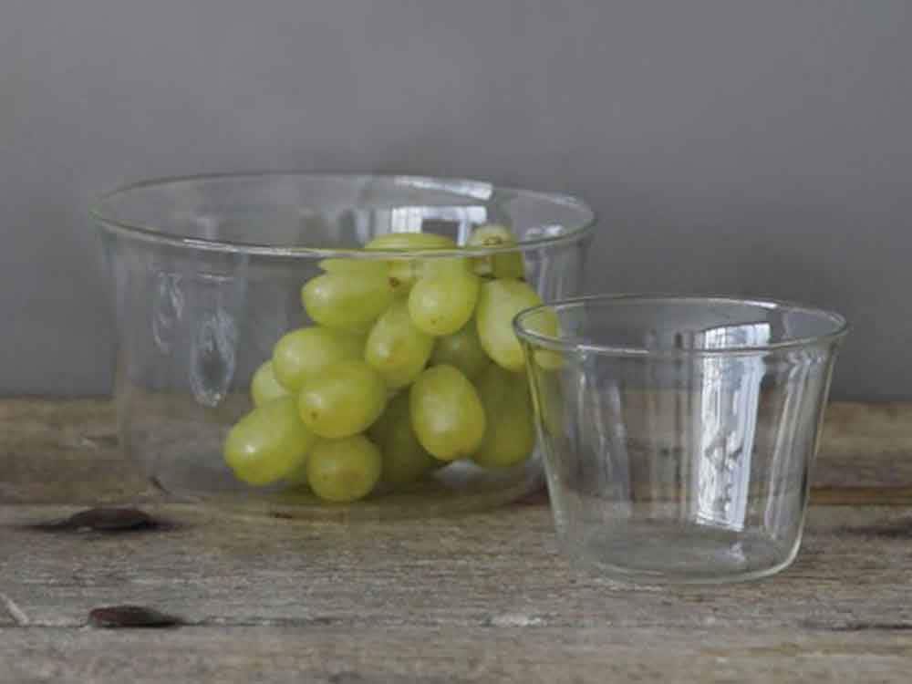 ホーンプリーズリューズガラスボウルと果物のセット