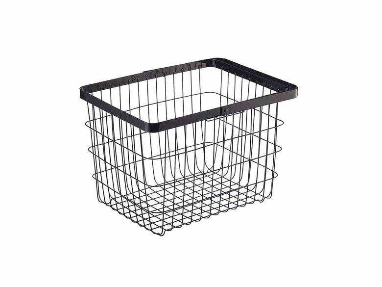 Yamazaki/towerのスチール製ランドリーワイヤーバスケット、洗濯物の収納に適したデザイン