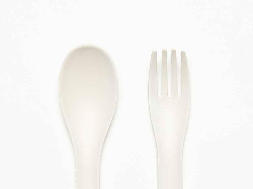 イデアコのピンクバンブーカトラリー2+2本セット