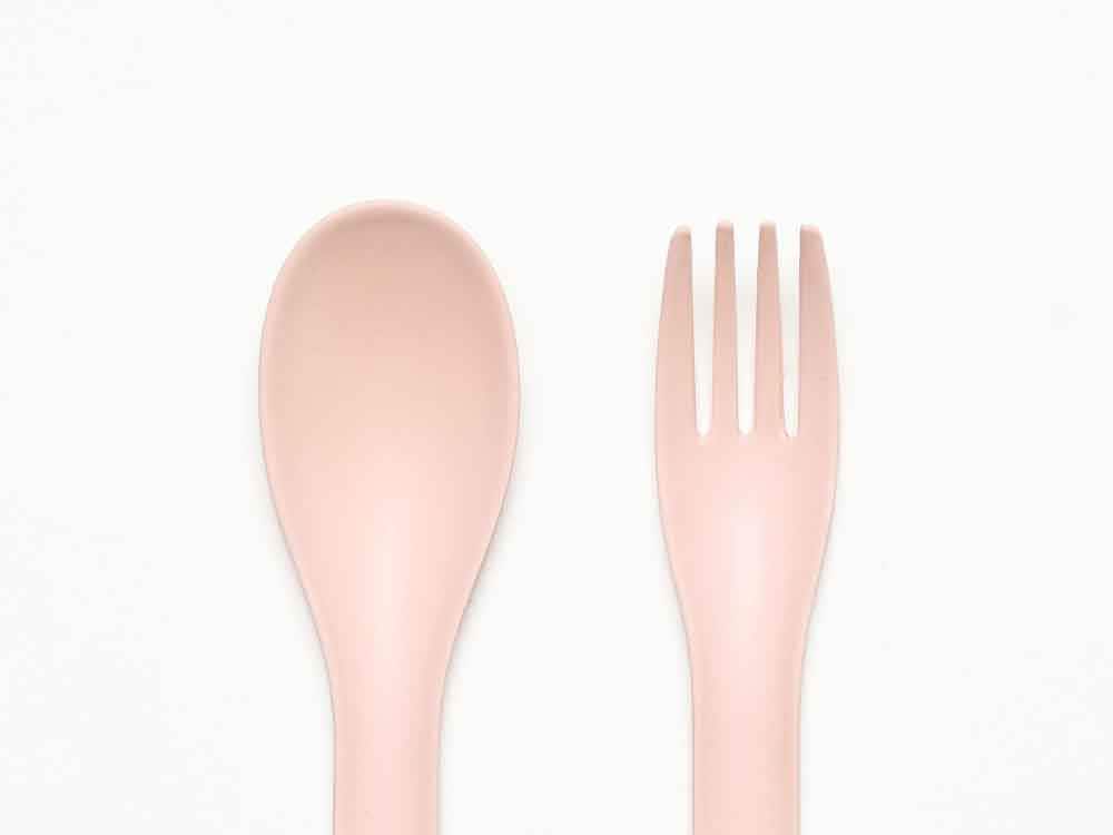 ピンクのイデアコカトラリー2+2セット