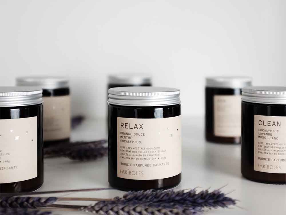 FARIBOLESのマサンジャーに入ったアロマキャンドル