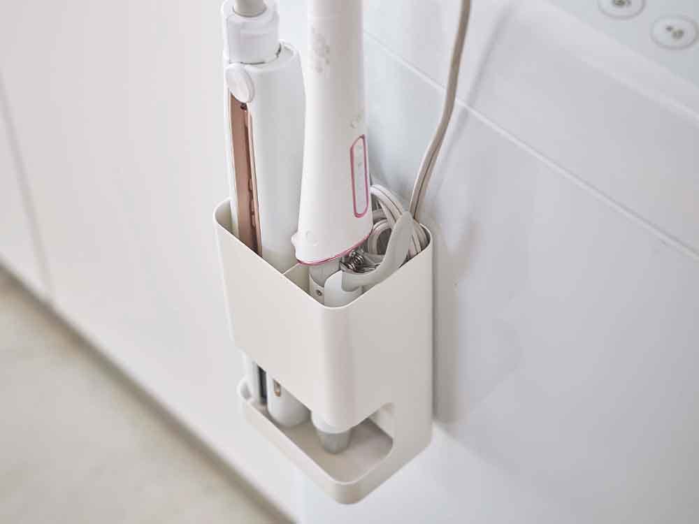 ヘアーアイロンとコード用マグネット仕切りホルダー