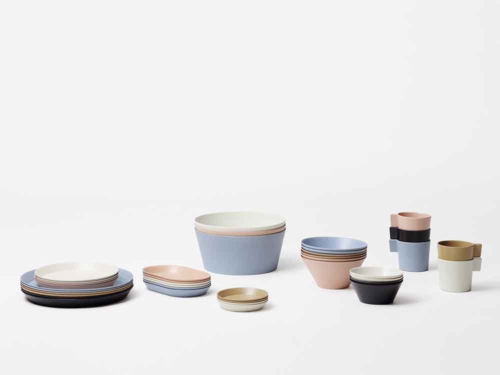 ideacoのusumonoオーバルプレート、白色マット仕上げ