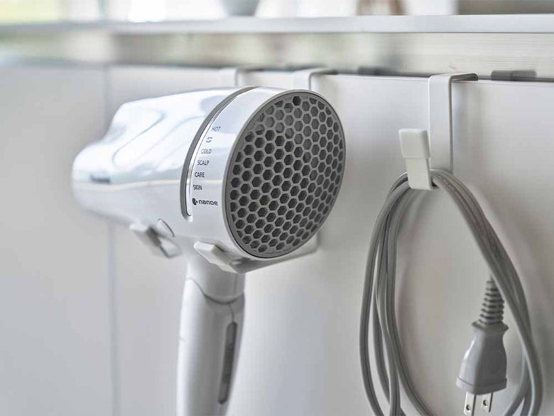 YAMAZAKIタワー シルバー ドライヤーハンガー