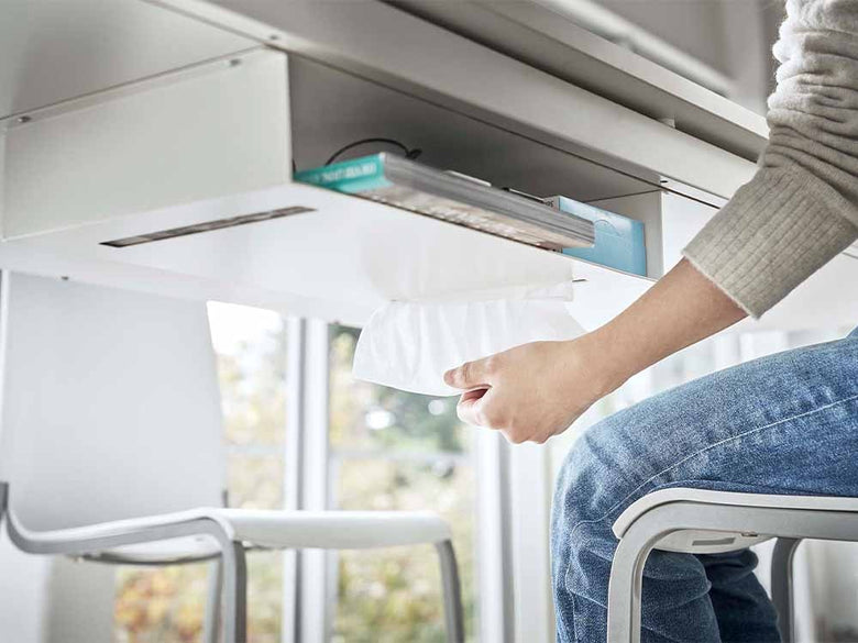 Yamazakiタワーのテーブル下用スチール収納ラック