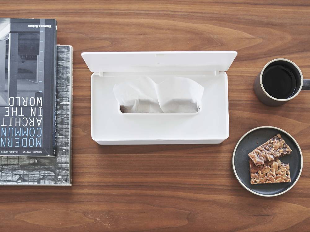 Yamazaki製ABS樹脂の蓋付きティッシュケース