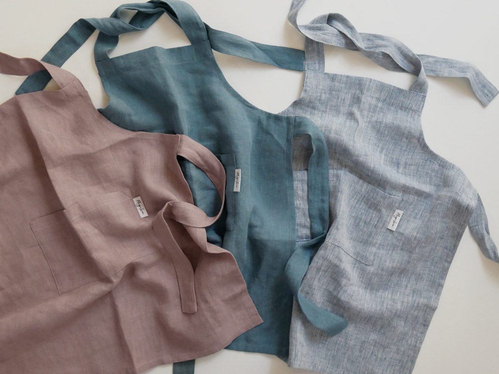Magic Linenのリネンキッズエプロン