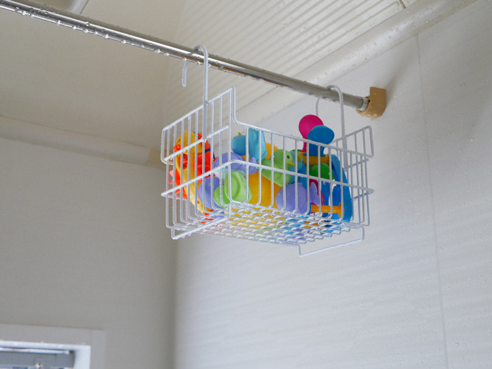 bws SELECTION製スチールお風呂用おもちゃバスケット