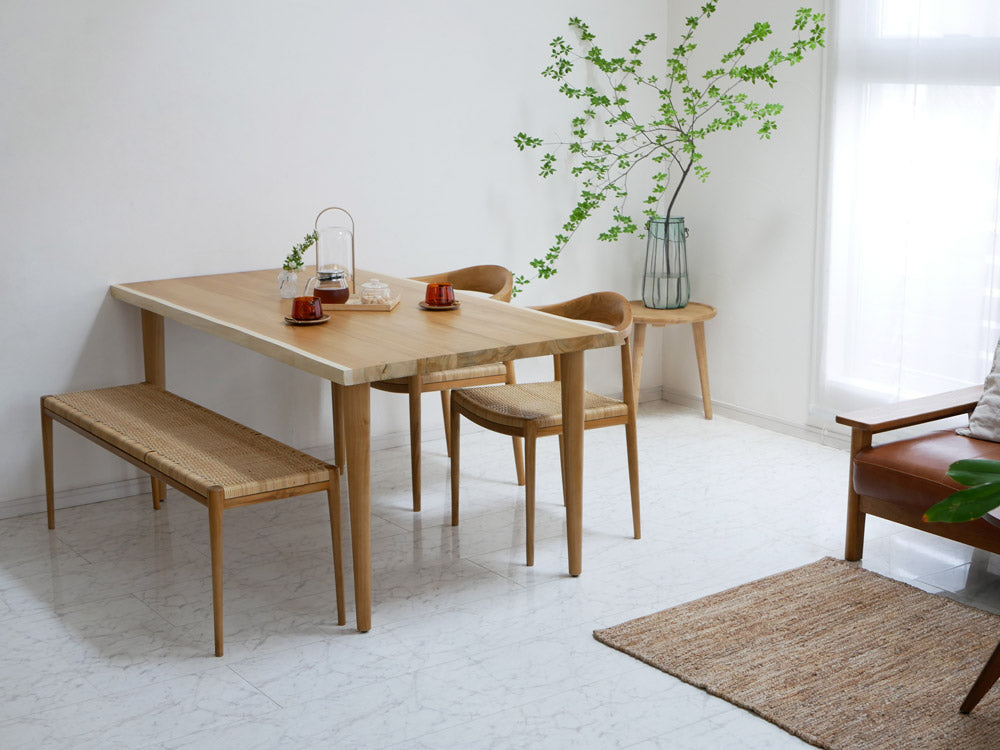 Sunflower Rattan IDENTITY チーク無垢材ダイニングテーブル160cm